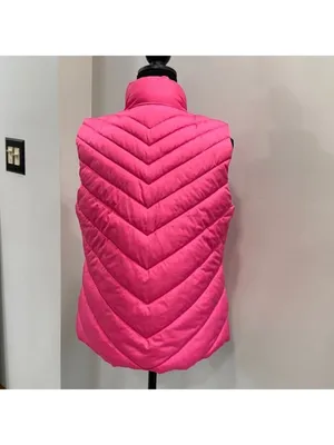 Gap women’s Pink Puffer Vest size M Like New thumbnail 3