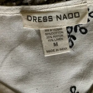 Dress Nado Embroidered Linen-Blend Wide-Leg Jumpsuit Sz M thumbnail 10