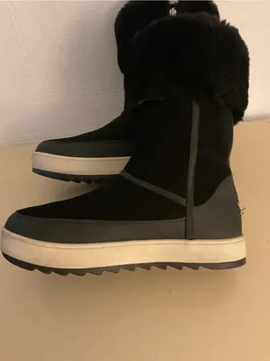 Koolaburra by Uggs women Black Suede leather fur Tynlee waterproof boots US 9 thumbnail 9