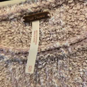 Free People Speckled Scoop-Neck Pullover in Heathered Beige thumbnail 3