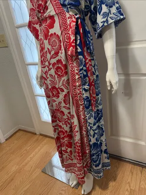 Farm Rio 100% Rayon Mixed Pineapple Garden Wrap Dress Size small thumbnail 7