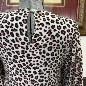 Uncle Frank Leopard Print Puff Sleeve Babydoll Midi Dress Sz XS 💛🍄 thumbnail 7