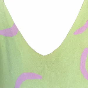 White Fox Boutique Knit Midi Dress Lime Green Pink Swirl Bodycon Size S Y2K thumbnail 7