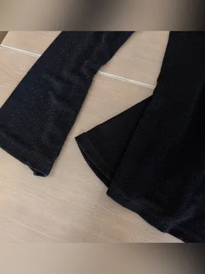 Onyx Nite XL Black Metallic Shimmer Open Front Ruffle Hem Cover Up Cardigan thumbnail 4
