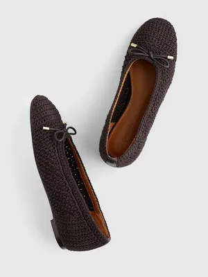 Madewell The Hester Flat in Crochet Roasted Espresso Brown Size 10 thumbnail 2
