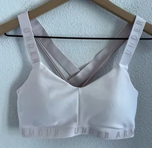 Under Armour Light Pink Sports Bra Active Spellout Small thumbnail 1