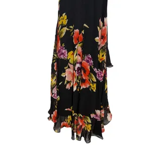 Lulus Love in Bloom Black Floral Print Off-the-Shoulder High-low Dress Size XS thumbnail 8