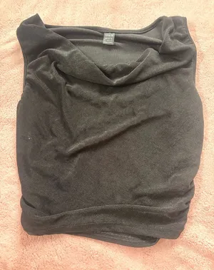 Shein Black Cowl Neck Top thumbnail 1