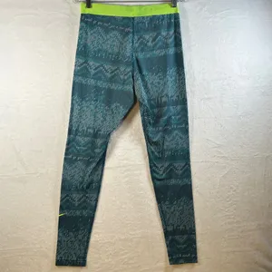 Nike‎ Pro Dri Fit Teal Geometric Print Leggings Womens Size Large thumbnail 6