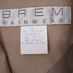 Brem Rainwear Trench Coat Womens 18 Long Belted Khaki Double Breasted Good thumbnail 6