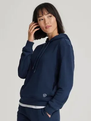 ALLBIRDS Women's The R&R Hoodie Organic Pima Cotton in True Navy Blue Size S NWT thumbnail 1