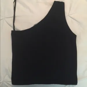 Brandy Melville Black one shoulder tank top thumbnail 2