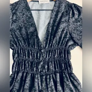 Goodnight Macaroon women maxi long balloon sleeve Floral Smocked dress thumbnail 4