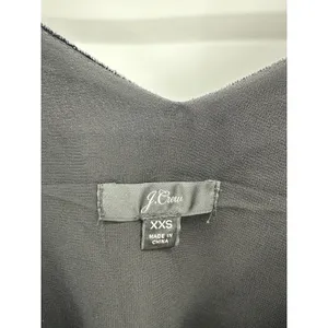 J.Crew Top Women XXS Black Drapey Velvet V-Neck Sleeveless Camisole‎ thumbnail 4