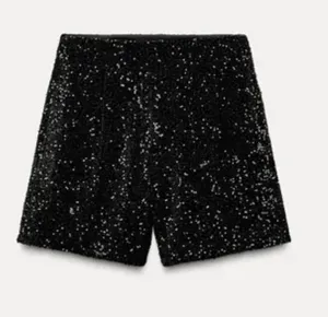 Zara sequin black shorts Xs‎ thumbnail 1