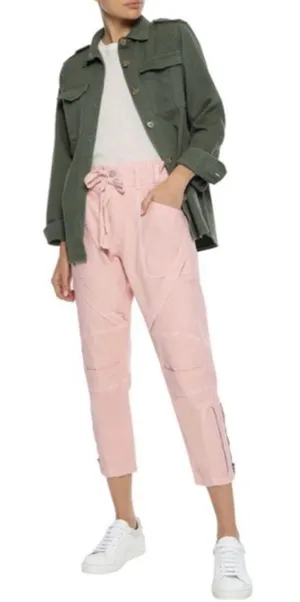 Current/Elliott The Beverly Cropped Tapered Zippered Pants Crystal Pink Size 24‎ thumbnail 1