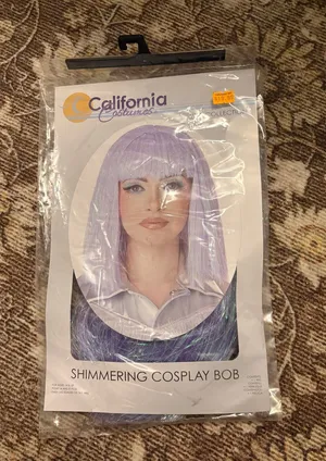 California Costumes Lavender Shimmer Bob Wig thumbnail 1