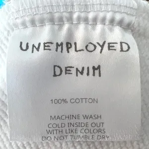 Unemployed Denim White‎ Embroidered Sweatpants XS Lightning Bolt Streetwear EUC thumbnail 6