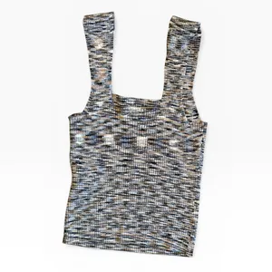 Abercrombie & Fitch Ribbed Knit Tank Top Brown Blue Square Neck Medium‎ Y2K Boho thumbnail 2