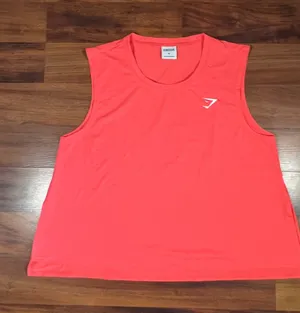 Gymshark Womens XL Sleeveless Tank Top Coral Athletic Workout Training Shirt thumbnail 1