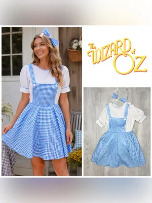 Rubies Dorthy wizard of Oz checked Halloween costume dress cosplay dress up OS thumbnail 2