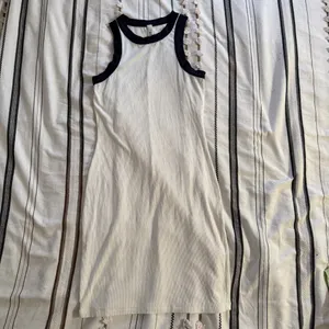 Skims soft lounge white and blue contract dress size large thumbnail 2