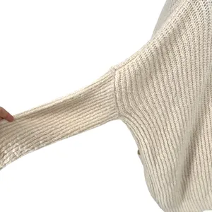 Dreamers Chunky Open Front Knit Cardigan Sweater Cream Size Medium thumbnail 5