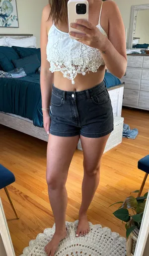 Black PacSun Mom Jean Shorts High-Waisted thumbnail 1