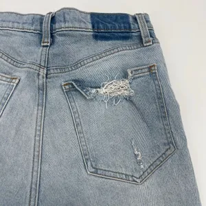Abercrombie Fitch Y2K Mom Jean Women Short Sz 4/27 Festival Cutoff Denim Indie thumbnail 8