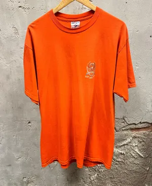 Vintage 2003 Bike Week Orange Short Sleeve Thrashed Eagle Graphic T-Shirt XL thumbnail 5