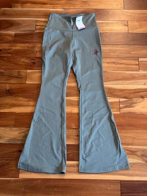 PUMA Essentials Script Flare Mint Green Leggings thumbnail 1