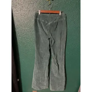 Free People Green High Rise Corduroy Flared Pants Sz 28 thumbnail 2