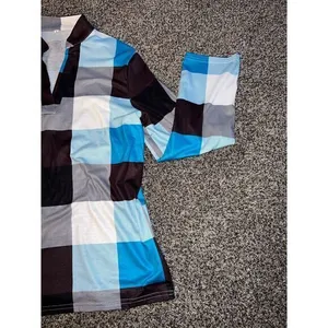 Women's casual cotton long sleeve plaid top‎ size large thumbnail 5