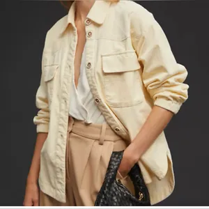 NWOT ANTHROPOLOGIE Cream Button-Up‎ Women's Jacket thumbnail 1