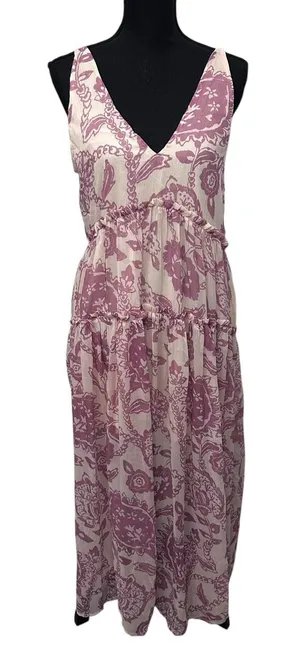 Free People Julianna Maxi Dress for‎ Women Size Small Pockets Rose & Ivory NWT thumbnail 1