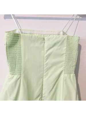Amanda Uprichard Faith Dress Medium‎ Green Bubble Drop Waist Romantic Coquette thumbnail 12
