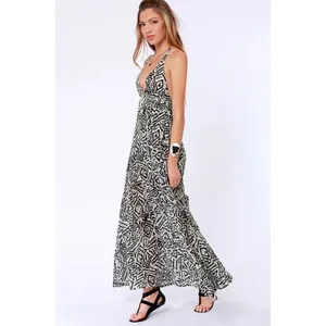 Billabong Maxi Dress Lets Get Away Batik Womens Small 100% Cotton‎ Boho Hippie thumbnail 2