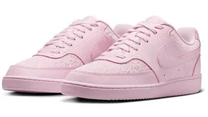 Nike Court Vision Low Shoes - Pink Lace Sneakers thumbnail 2
