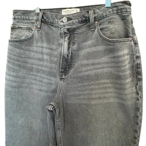 Abercrombie Fitch Ankle Straight Jeans 31/12S Curve Love Ultra‎ High Rise thumbnail 3