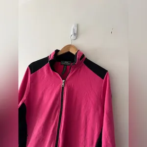 Lauren Ralph Lauren Pink and Black Active Full‎ Zip Packable Hood Jacket thumbnail 2