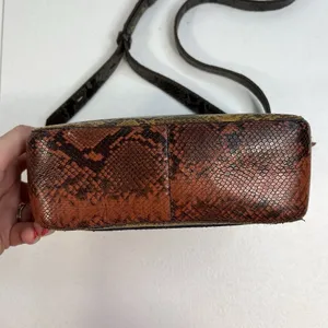 Madewell The Transport‎ Camera Bag Colorblock Snake Embossed Edition Rusted Tin thumbnail 6