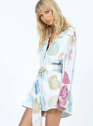 Princess Polly Sea Life Shirt Dress Multi thumbnail 2