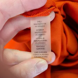 Calvin Klein Womens Clay Orange Ruffle Faux Wrap Sheath Dress‎ CD2C12U7 Size 8 thumbnail 4