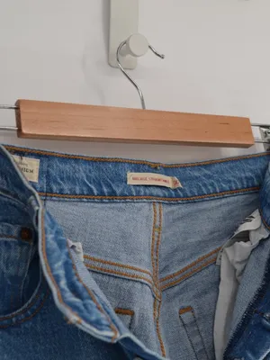 Levi's Ribcage Straight Ankle Jeans Blue Womens 30 High Rise Fray Hem Button Fly thumbnail 6