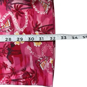 Vintage 90s Y2k 00s Pink Sleeveless Hawaiian Mini Dress Tie Back size Medium thumbnail 8