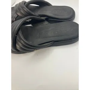 Reef Loft Lux X Black Leather Quilted‎ Crisscross Slide Sandals Womens Size 7 thumbnail 4