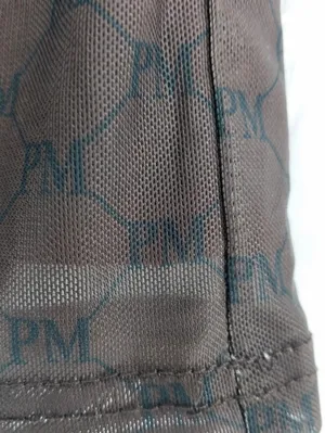 Peppermayo Abbie Print Mesh Y2K Style Bodycon Mini Skirt Chocolate Monogram thumbnail 3