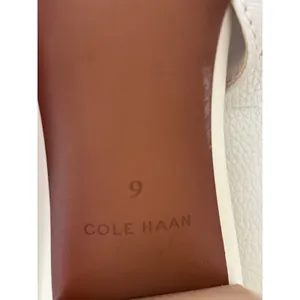 Cole Haan Women Cream Leather Pointed Toe Slingback Block Heel Pumps Size 9 thumbnail 8