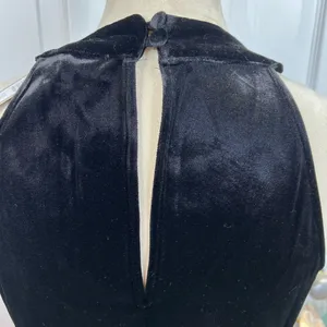 Catherine Malandrino Black Velvet Keyhole Luxe Top Size S Sleeveless thumbnail 14