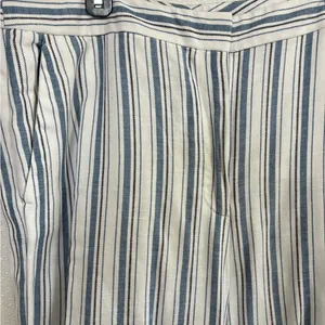 LOFT Striped Blue and White Wide Leg Woman’s Pants NWOT Size 16 thumbnail 3